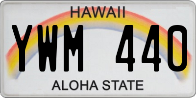 HI license plate YWM440