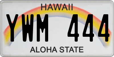 HI license plate YWM444