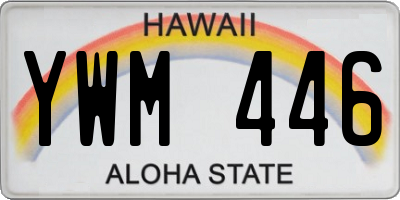 HI license plate YWM446