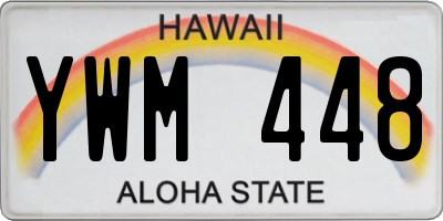 HI license plate YWM448