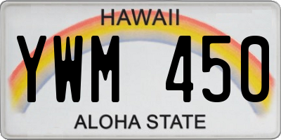 HI license plate YWM450