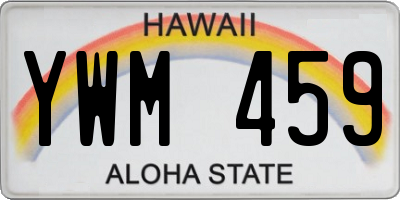 HI license plate YWM459