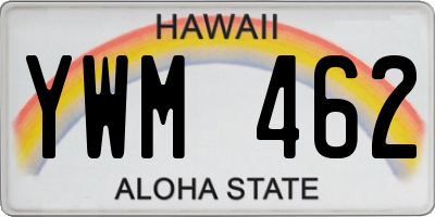 HI license plate YWM462