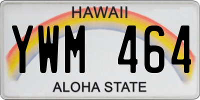 HI license plate YWM464