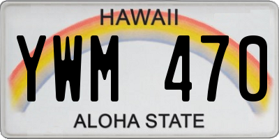 HI license plate YWM470
