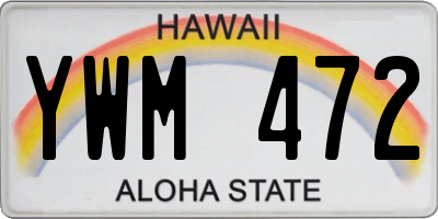 HI license plate YWM472