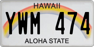 HI license plate YWM474