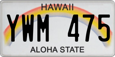 HI license plate YWM475