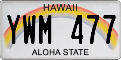 HI license plate YWM477