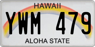 HI license plate YWM479