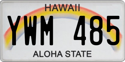 HI license plate YWM485