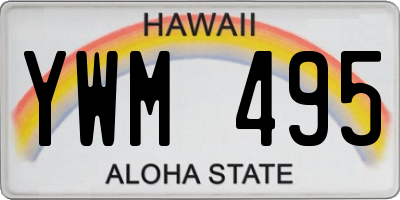 HI license plate YWM495