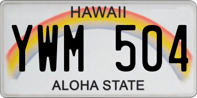 HI license plate YWM504