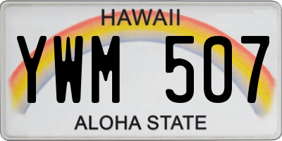 HI license plate YWM507