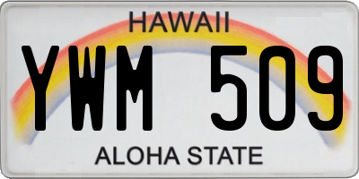 HI license plate YWM509