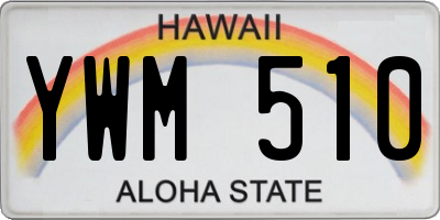 HI license plate YWM510