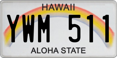 HI license plate YWM511