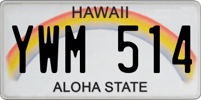 HI license plate YWM514