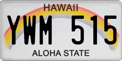 HI license plate YWM515