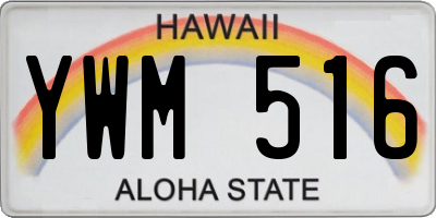 HI license plate YWM516