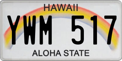 HI license plate YWM517