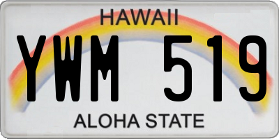 HI license plate YWM519