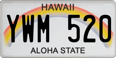 HI license plate YWM520