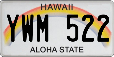 HI license plate YWM522