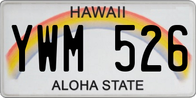 HI license plate YWM526