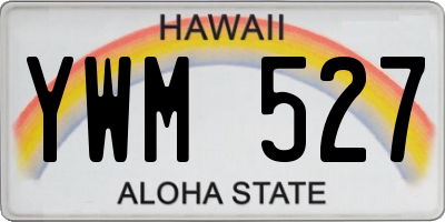 HI license plate YWM527