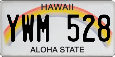 HI license plate YWM528