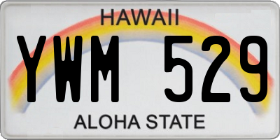 HI license plate YWM529
