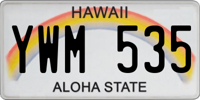 HI license plate YWM535