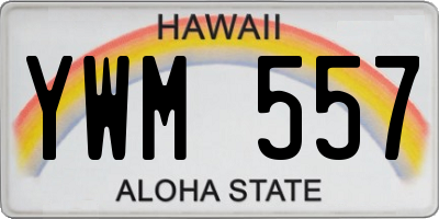 HI license plate YWM557