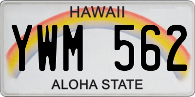HI license plate YWM562