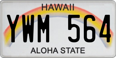 HI license plate YWM564