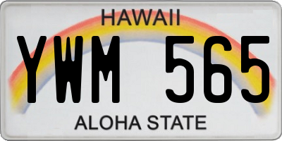 HI license plate YWM565
