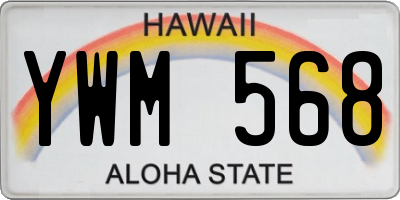 HI license plate YWM568