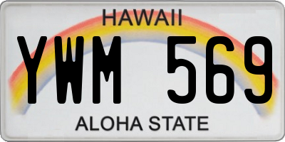 HI license plate YWM569