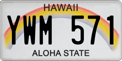 HI license plate YWM571