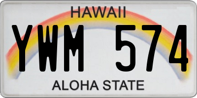 HI license plate YWM574
