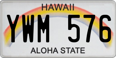 HI license plate YWM576