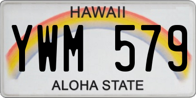 HI license plate YWM579