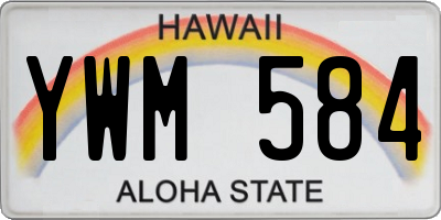HI license plate YWM584