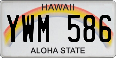 HI license plate YWM586