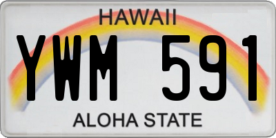 HI license plate YWM591