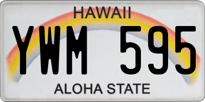 HI license plate YWM595