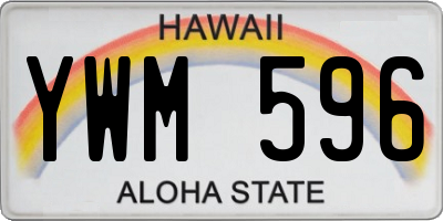 HI license plate YWM596