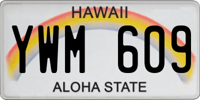 HI license plate YWM609