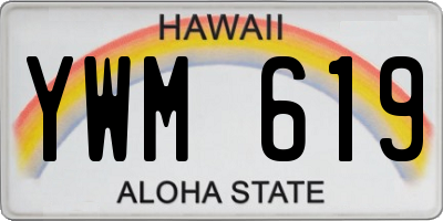 HI license plate YWM619